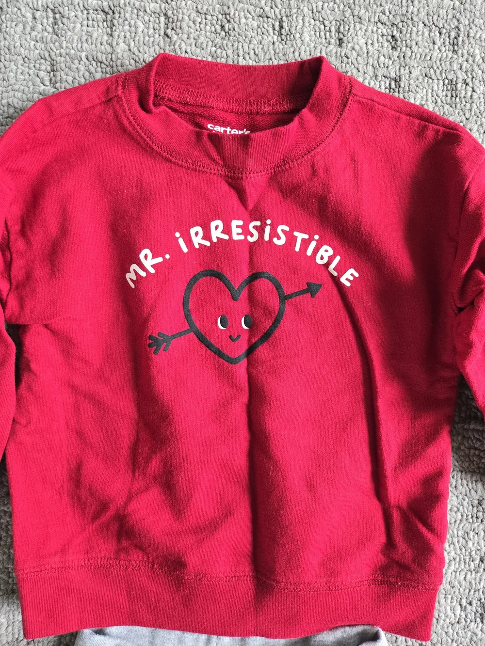 Mr. Irresistible Sweatshirt & Gray Heart-Print Joggers - Valentine's Day Outfit